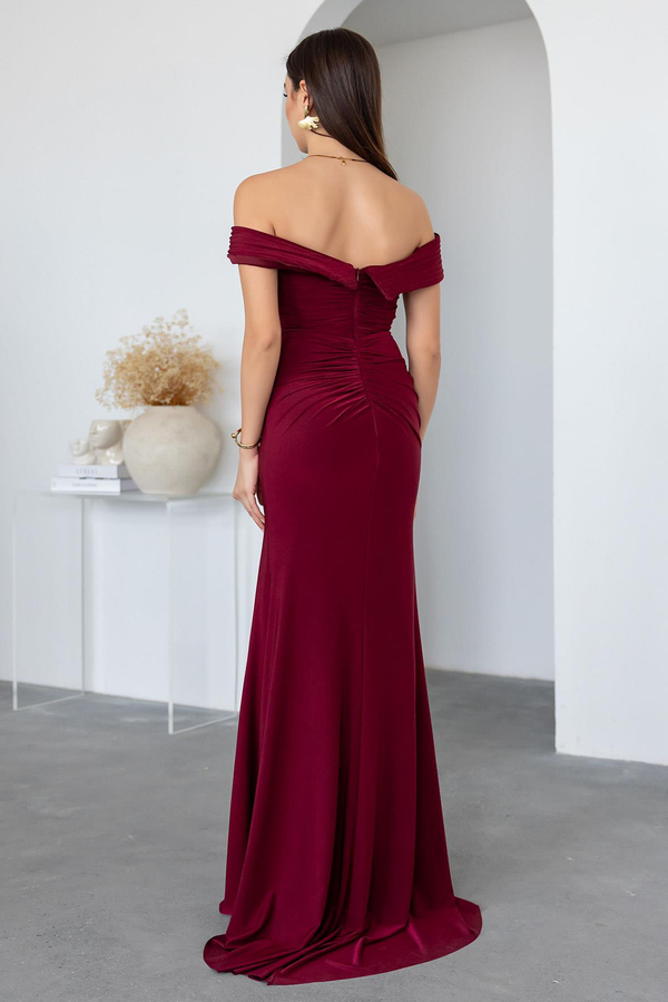 Straplez Gipeli Abiye - BORDO