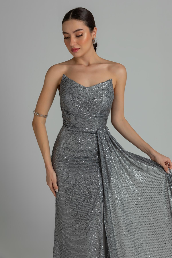Gray Evening Dress