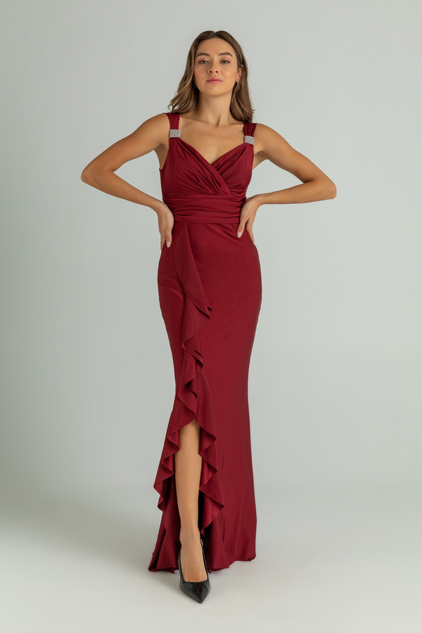Burgundy Evening Dress