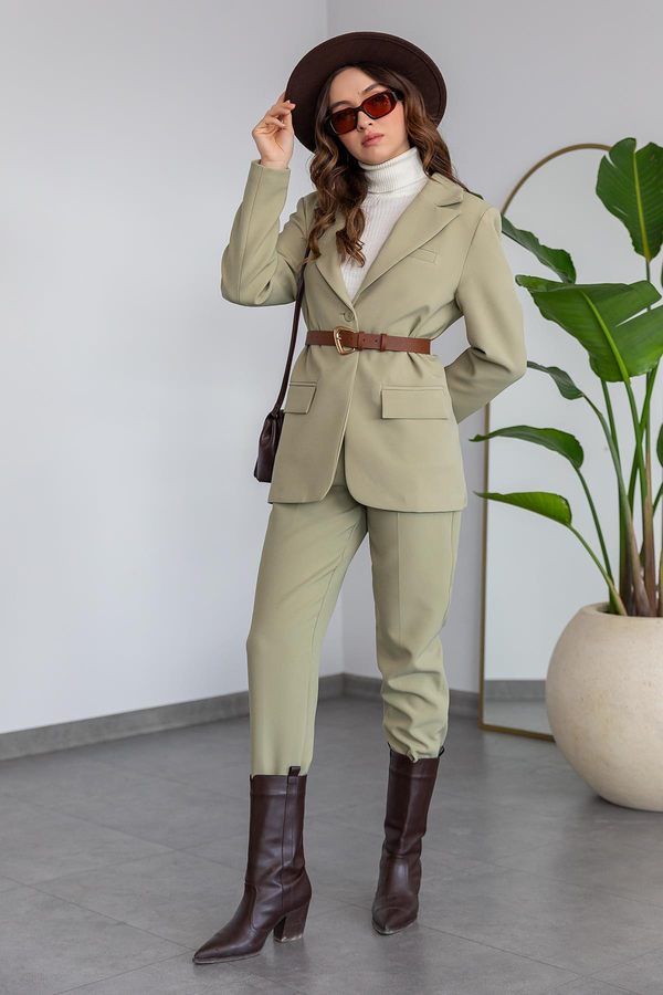Tasarım Blazer Ceket - HAKİ