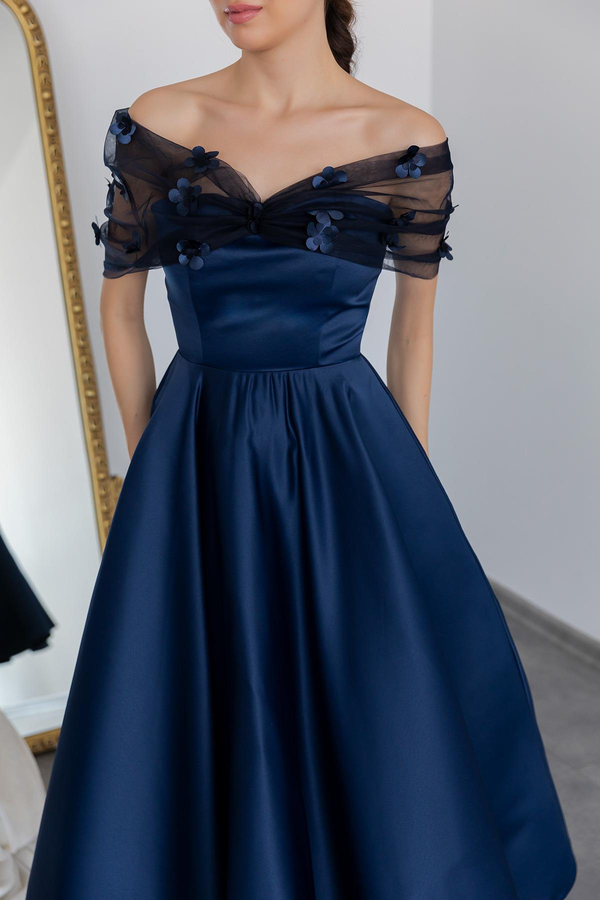 Bleu marine Robes de Soirée