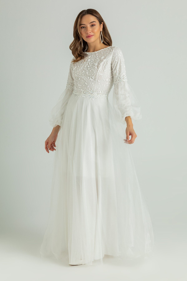 White Evening Dress