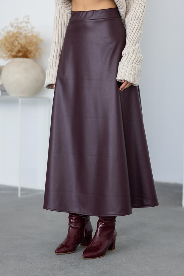 Uzun Deri Etek - BORDO