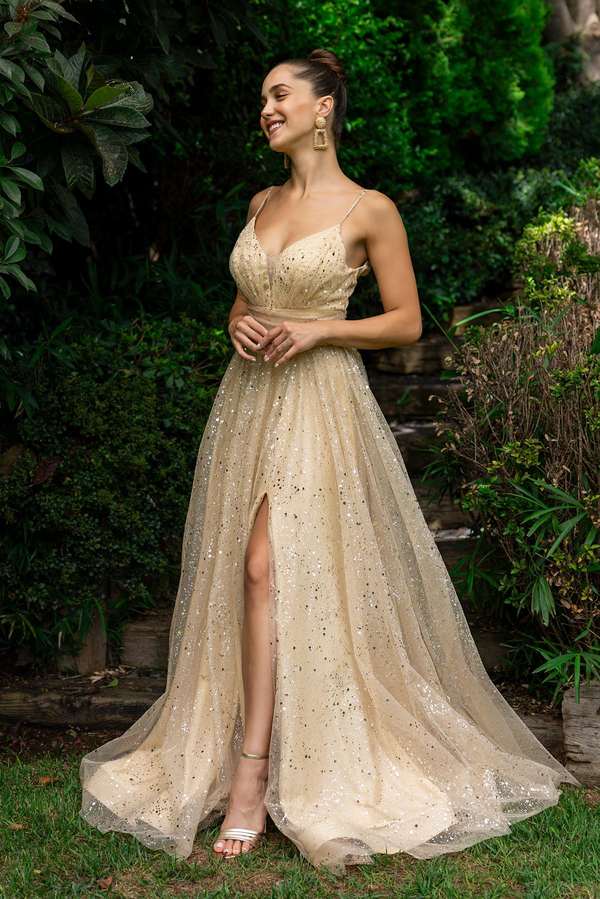 Gold Evening Dress