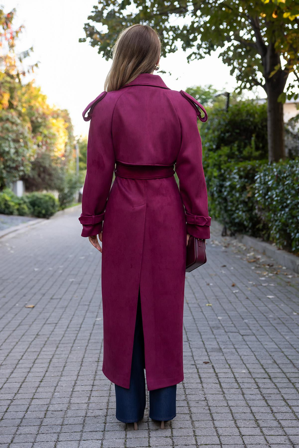 Uzun Süet Kaban - BORDO
