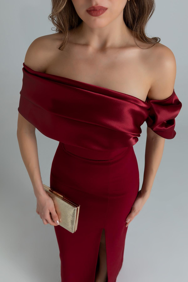 Uzun Tasarım Abiye - BORDO