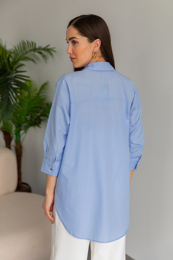 Blau Damen Hemden