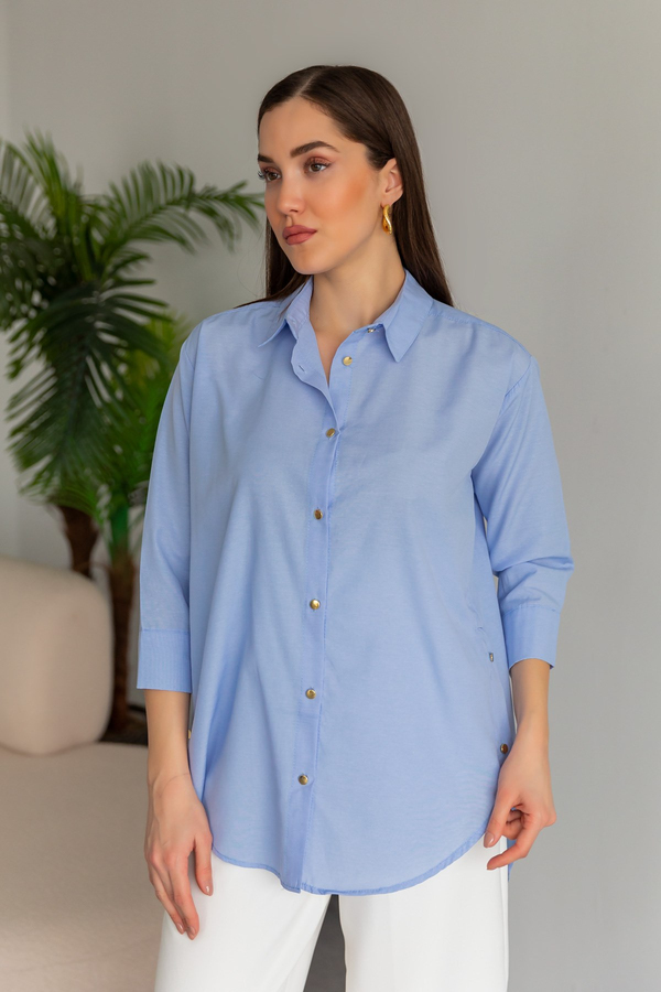 Blau Damen Hemden