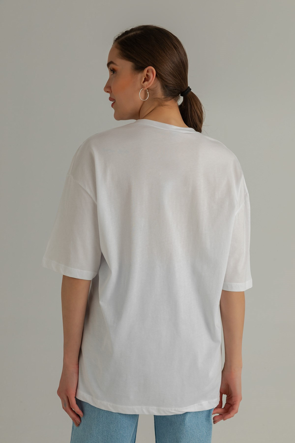 Yazılı Basic T-Shirt - BEYAZ
