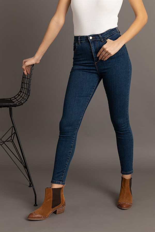 Yüksek Bel Skinny Jean - LACİVERT