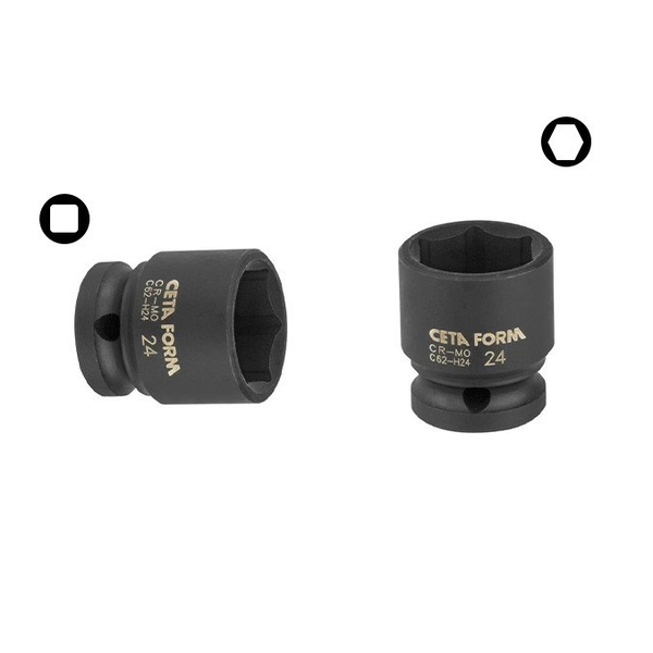 Ceta Form | C62-H24 1/2 | 6 Köşe Havalı Lokma Anahtar | 24 mm ürün detay görseli 2