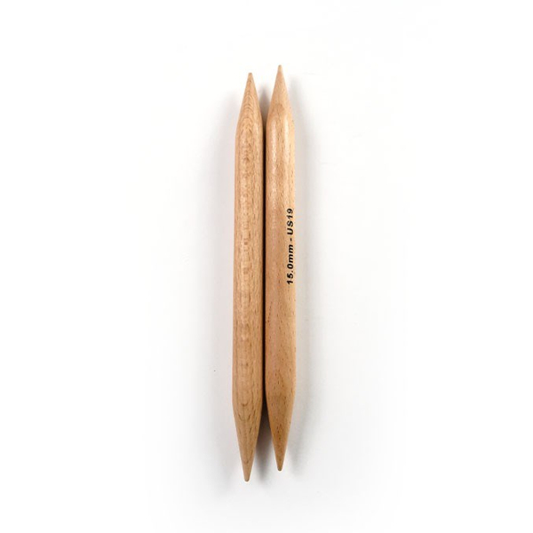 KnitPro | Çift Uçlu | Örgü Şişi | Basix Kayın Ağacı | 20cm | 15.mm | Double Point | Knitting Needles | Basix Beech | 35128 | galeri görseli 2