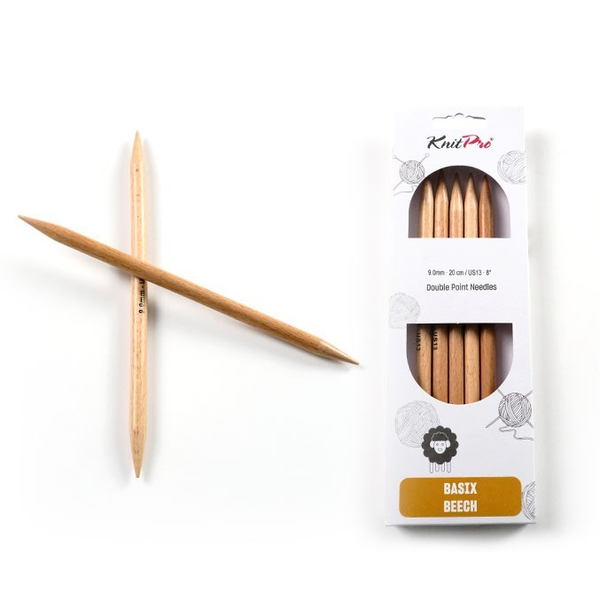 KnitPro | Huş Ağacı | Basix Birch | 9mm | 20cm | Çorap Şişi | 35125 | ana hero görseli