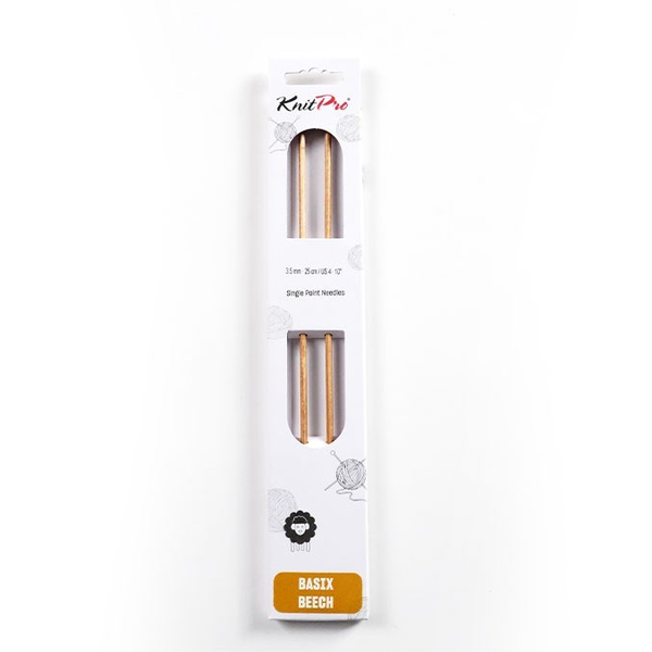 Knitpro | Basix Kayın Ağacı | Tekli Pn | 25cm | 3.50mm | Basix Beech | Single P.N | 35422 | galeri görseli 4
