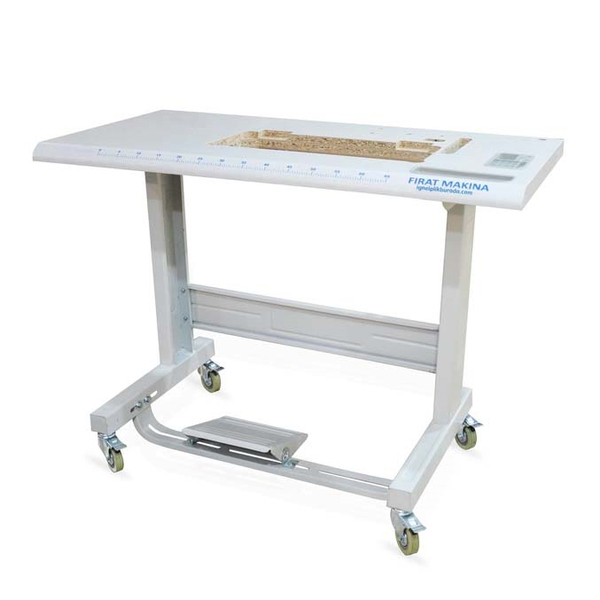 Yuki GC-0918-1D Etek ayak transportlu düz dikiş makinesi tabla ve ayak komple görünüm