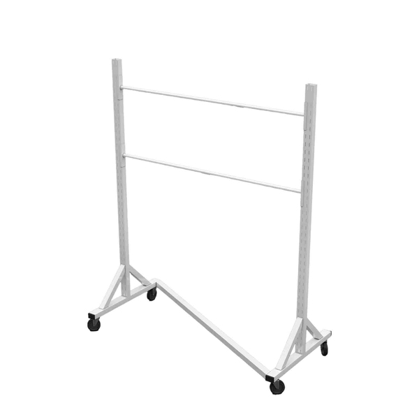 Fdm Tekerlekli Ağır Hizmet Tipi Askı | 2 Katlı Z Ayaklı | En:50Cm | Boy:150Cm | Yükseklik:200Cm | T49 ana ürün görseli