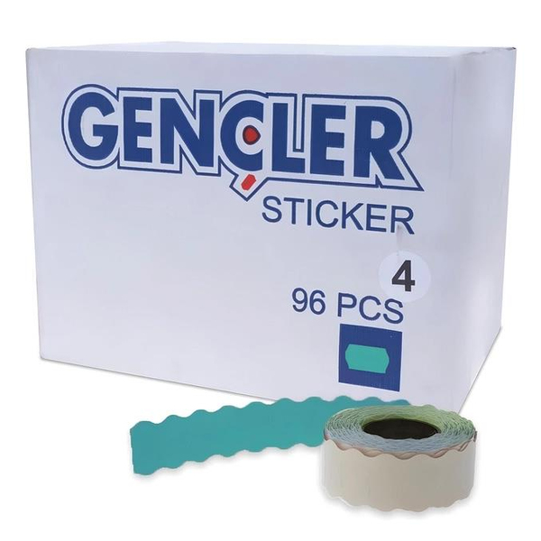FDM | Gençler | 4 No | Açık Yeşil Meto Etiketi | 96 Rulo | 1 Rulo 1000 Adet | Orta Yapışkanlı ana hero görseli