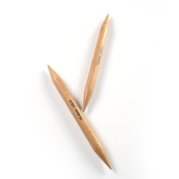 KnitPro | Çift Uçlu | Örgü Şişi | Basix Kayın Ağacı | 20cm | 15.mm | Double Point | Knitting Needles | Basix Beech | 35128 | galeri görseli 3