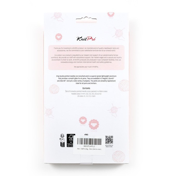 Knitpro | Zing | Düz Çift Uçlu | Çorap Şiş Seti | 15 CM | Doule Pointed | Needle Set | 47421 | galeri görseli 9