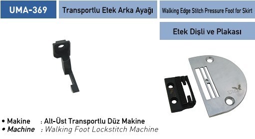 FDM | Uma-369 D | Dişli | 3 mm | Alt Üst Trasportlu Düz Makinelerde Kullanılır uygulama ve ölçü görseli 2