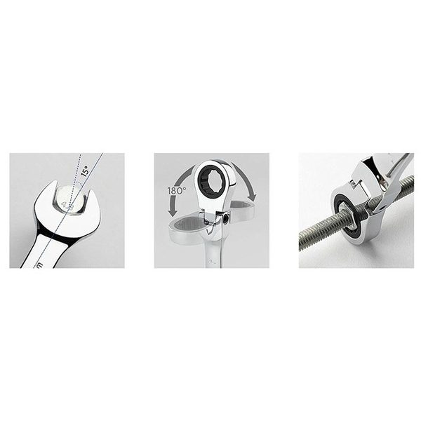Ceta Form | C-Gear Cırcırlı | Kombine Anahtar | Mafsallı | 15 mm | B06-15 ürün detay görseli 2