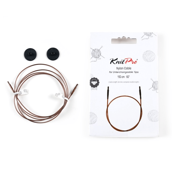 Knitpro | Zing | Kahverengi kablo | 126-150 cm | Değiştirilebilir Örgü Şişleri İçin | Ginger | Needle Harness | Nylon | Natural | Brown | Single Cord | 31297 | galeri görseli 6