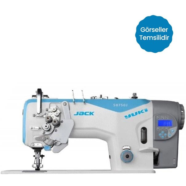 Jack JK-58750J-405E İplik Kesicili Otomatik Çift İğne Dikiş Makinası İptalli Büyük Mekik Kot - Görseller temsilidir ana ürün görseli