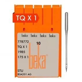 Beka TQx1 düğme makinesi iğnesi ürün paketi ve iğne görünümü