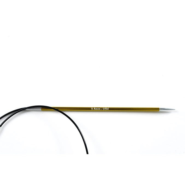 Knitpro | Zing | 3,5 mm | 60 cm | Yeşil Metal Misinalı Şiş | Fixed Circular Ndls | 47097 | galeri görseli 3