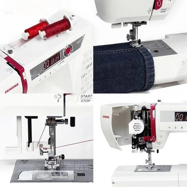 Janome 5060DC Elektronik Dikiş Makinesi | Ev Tipi Dikiş Makinesi |Aile Tipi Dikiş Makinesi | 60 Değişik Dekoratif Dikiş Desen Piko Ve İlik Fonksiyonları | Pedalsız Çalışabilme Özelliği | 6 Çeşit İlik ürün detay görseli 6