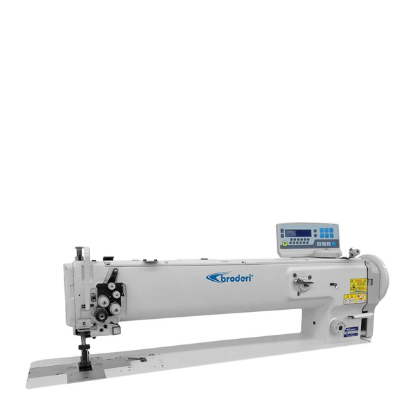 Broderi | BD-1560-25" | Çift İğne Çift Pabuç Deri Dikiş Makinası | Uzun Boyun: 64 Cm | Büyük Mekik | Servo Motor | Ayak Kaldırma ana ürün görseli