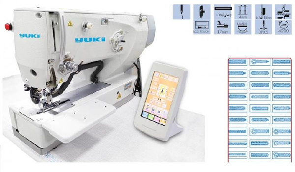 FDM Broderi BD-1790BS Elektronik İlik Makinesi, Direct Drive, İplik Kesmeli, Ayak Kaldırmalı, Kafadan Motorlu, Tek Pedal Üniteli - Ürün detay görseli