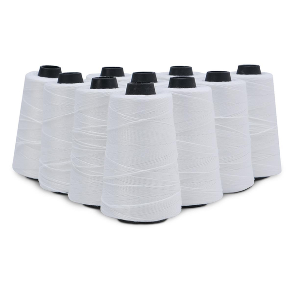 FDM Çuval Ağzı Dikiş Makinesi İpi 3 Kat 26 No Beyaz %100 Polyester Konik Makara Çuval ve Torba Kapatma İpliği ürün detay görseli 4