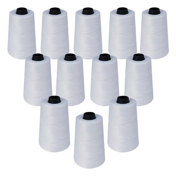 FDM Çuval Ağzı Dikiş Makinesi İpi 3 Kat 26 No Beyaz %100 Polyester Konik Makara Çuval ve Torba Kapatma İpliği ürün detay görseli 3