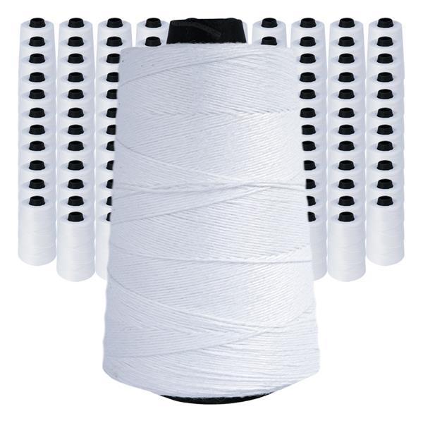 FDM Çuval Ağzı Dikiş Makinesi İpi 3 Kat 26 No Beyaz %100 Polyester Konik Makara Çuval ve Torba Kapatma İpliği ürün detay görseli 5
