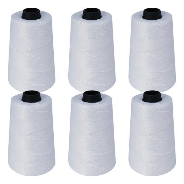 FDM Çuval Ağzı Dikiş Makinesi İpi 3 Kat 26 No Beyaz %100 Polyester Konik Makara Çuval ve Torba Kapatma İpliği ürün detay görseli 2