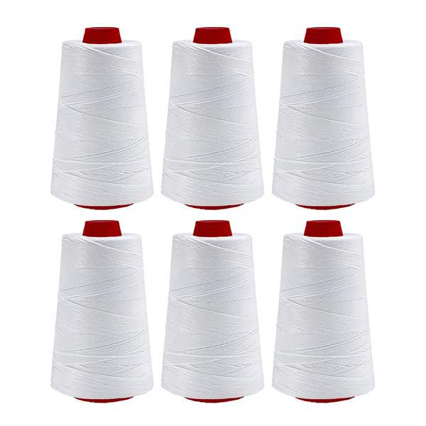 FDM Çuval Ağzı Dikiş Makinesi İpi 5 Kat Beyaz %100 Polyester Konik Makara Çuval ve Torba Ağzı Kapatma İpliği ürün detay görseli 3