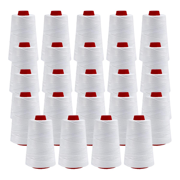 FDM Çuval Ağzı Dikiş Makinesi İpi 5 Kat Beyaz %100 Polyester Konik Makara Çuval ve Torba Ağzı Kapatma İpliği ürün detay görseli 5