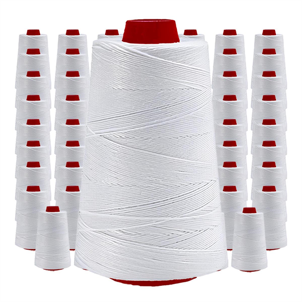 FDM Çuval Ağzı Dikiş Makinesi İpi 5 Kat Beyaz %100 Polyester Konik Makara Çuval ve Torba Ağzı Kapatma İpliği ürün detay görseli 7