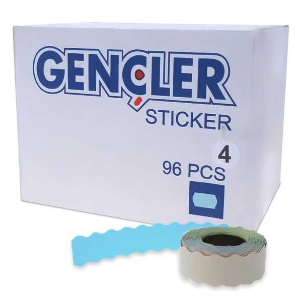 FDM | Gençler | 4 No | Açık Mavi Meto Etiketi | 96 Rulo | 1 Rulo 1000 Adet | Orta Yapışkanlı ana hero görseli