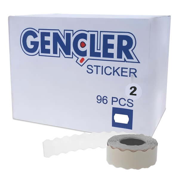 FDM | Gençler | 2 No | Beyaz Meto Etiketi | 96 Rulo | 1 Rulo 1000 Adet | Standart Yapışkanlı ana hero görseli