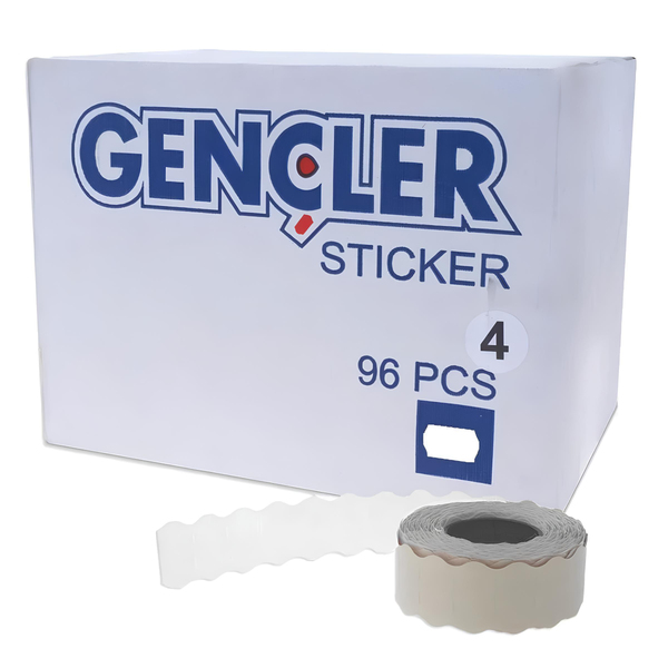FDM | Gençler | 4 No | Beyaz Meto Etiketi | 96 Rulo | 1 Rulo 1000 Adet | Orta Yapışkanlı ana hero görseli