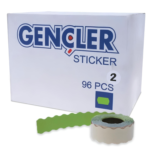 FDM | Gençler | 2 No | Yeşil Meto Etiketi | 96 Rulo | 1 Rulo 1000 Adet | Standart Yapışkanlı ana hero görseli