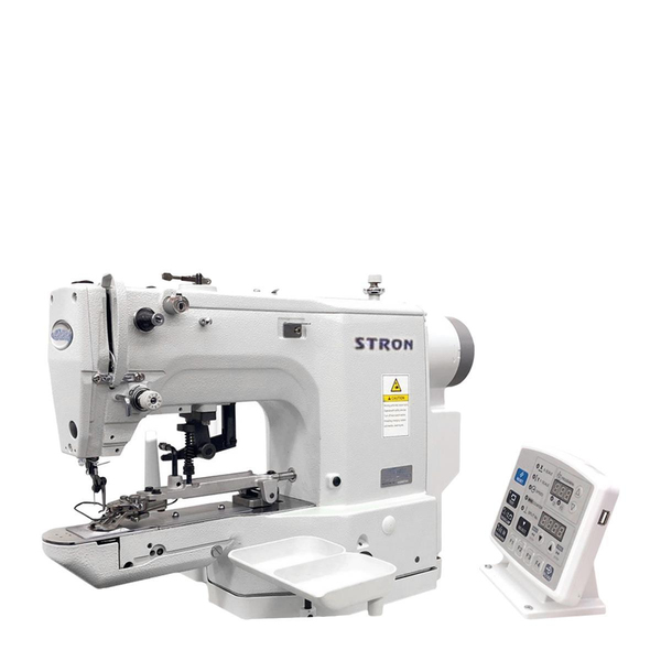 FDM Stron 438d Otomatik Düğme Makinesi, Direct Drive, Ayak Kaldırmalı, İplik Kesmeli, Kafadan Motorlu ana ürün görseli