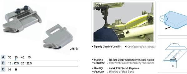 FDM | Uma-276 | Fişek Aparatı | 42 mm | Yatak Kenar Biye Aparatı | Yatak Fitil Şeridi Kapamada Uygulanır uygulama ve ölçü görseli 2