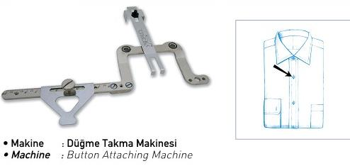 FDM | Uma-346 | Ön Pat Düğme Ölçü Aparatı | Tüm Sanayi Tipi Düğme Makinelerinde Kullanılır uygulama ve ölçü görseli 2