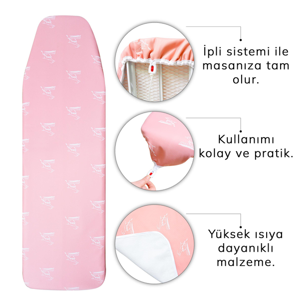 FDM Gazzella Siltex Ev Tipi Masa Bezi | Kutulu | Logolu | Isıya Dayanıklı | Pembe | 135X50 Cm | Sy Stx 3285 B | Alev Almaz galeri görseli 9