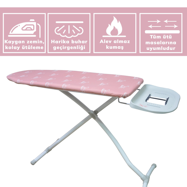 FDM Gazzella Siltex Ev Tipi Masa Bezi | Kutulu | Logolu | Isıya Dayanıklı | Pembe | 135X50 Cm | Sy Stx 3285 B | Alev Almaz galeri görseli 8