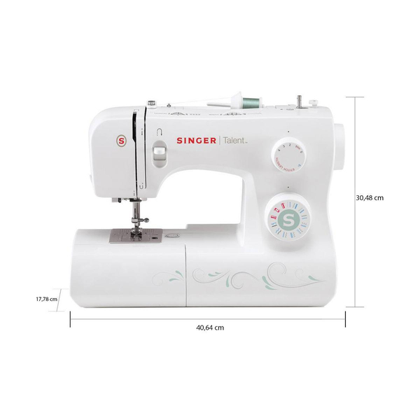 Singer Talent 3321 Ev Tipi Dikiş Makinesi 21 Dikiş ve Desen 6 mm Zigzag Otomatik İplik Takma Aile Tipi Dikiş Makinesi ürün detay görseli 12