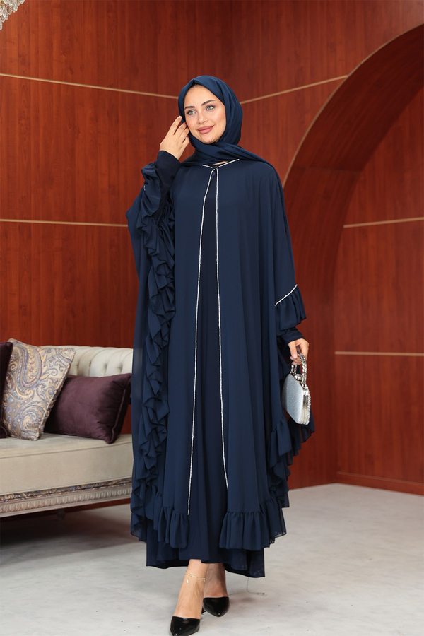 Bukre Tasarım Abaya - Lacivert